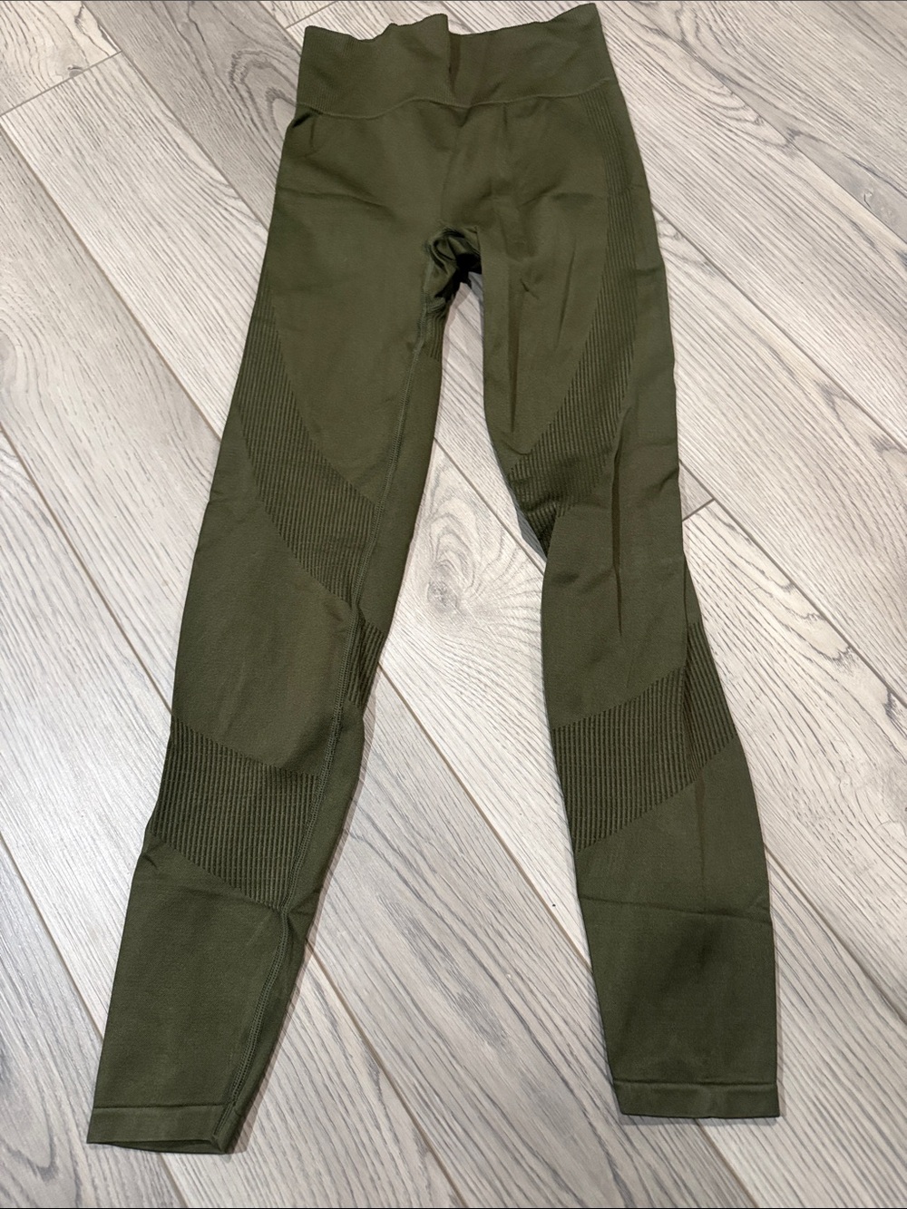 PINK Victoria's Secret Olive Green Seamless High-Waist Leggings
